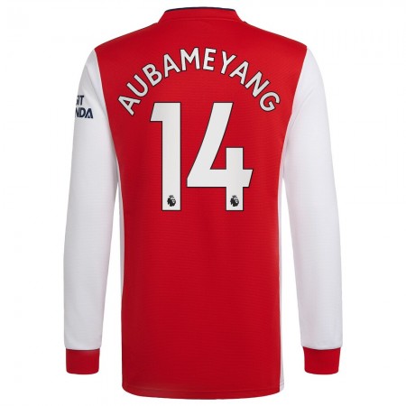 Billiga Fotbollströjor Arsenal Pierre-Emerick Aubameyang 14 Hemma tröja 2021/22 Långärmad